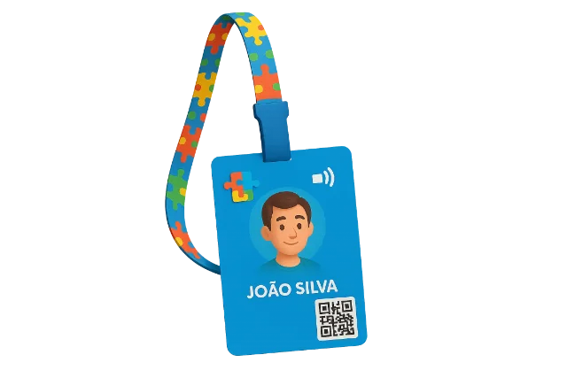 Crachá autismo com NFC